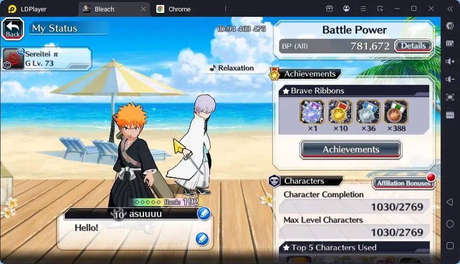 Bleach: Brave Souls Accounts Mid-Tier GLOBAL |50K ORB+MidGame|Yukio TYBW26,Rangiku Swimsuit,Ichigo8TH,Gin 2