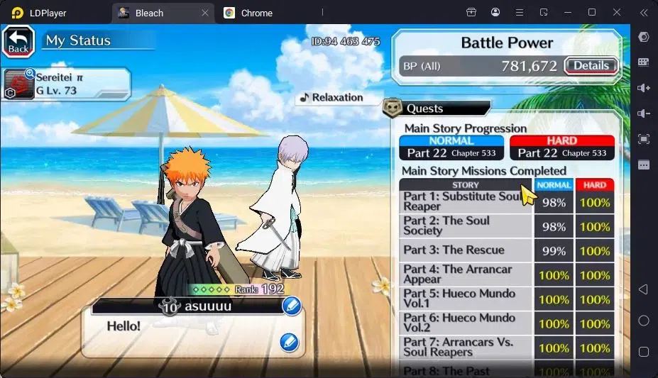 Bleach: Brave Souls Accounts Mid-Tier GLOBAL |50K ORB+MidGame|Yukio TYBW26,Rangiku Swimsuit,Ichigo8TH,Gin 4