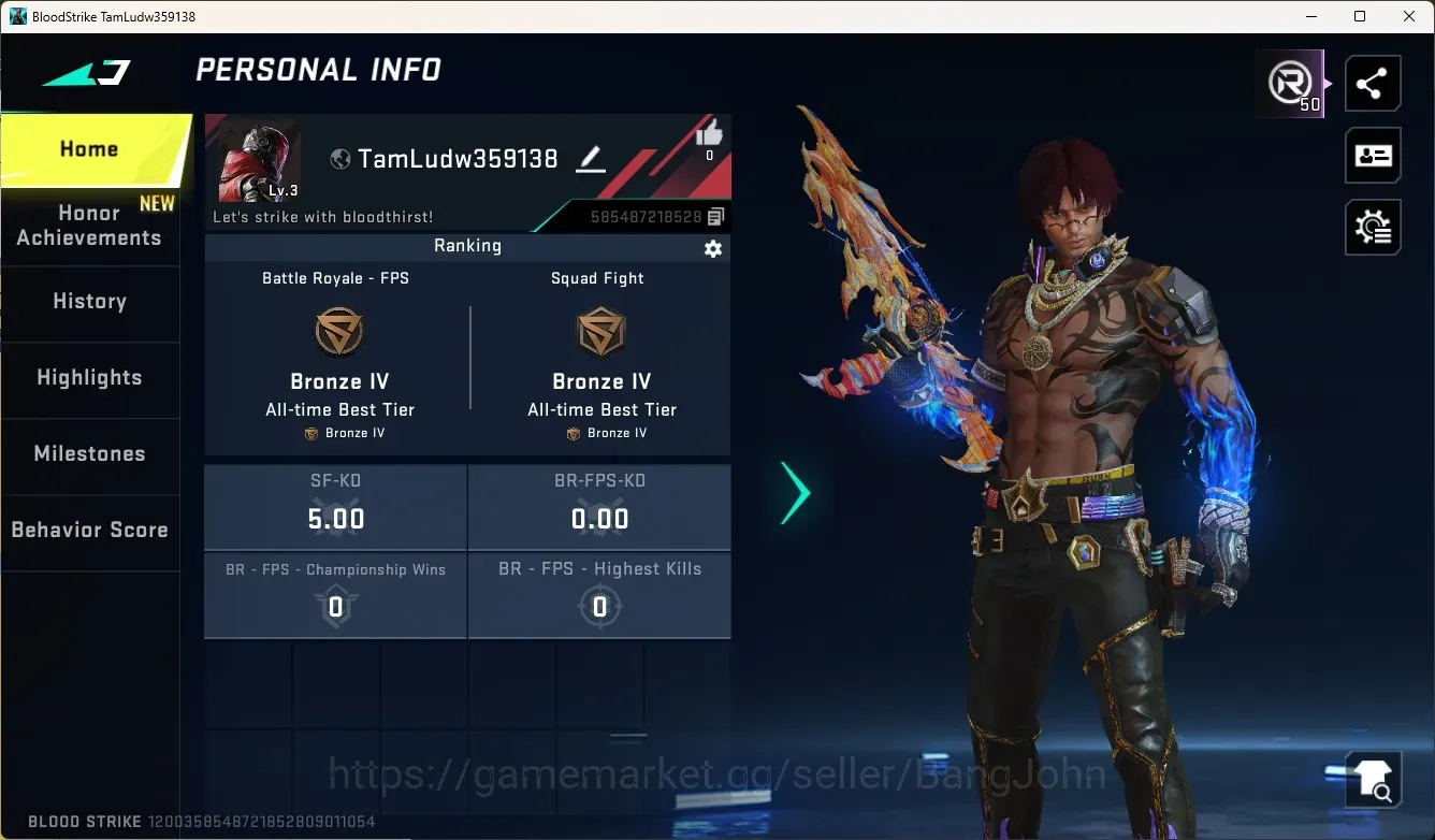 Blood Strike Accounts Others ASIA|Eternal Gun:Uzi-Star Chaser|1 Ultra & 2 Legendary Gun|1 Name-Changing Card|Check SS BS3191B 1