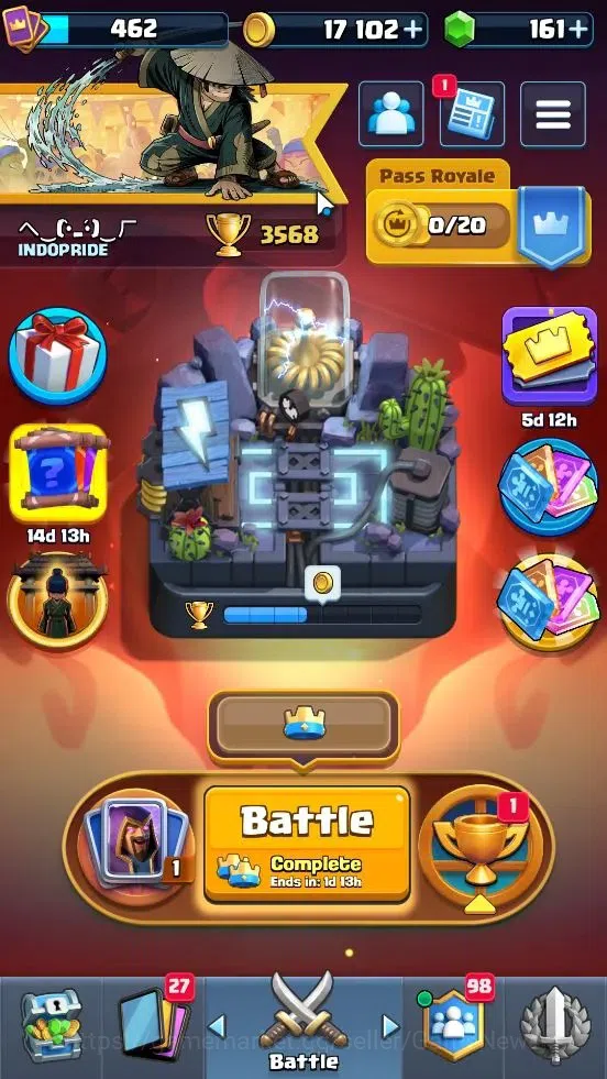 Clash Royale Accounts High-End Lv 462|KTL 10|Trophy 3568|Card 58/122|3 EVO 2 Legend 11 Epic 20 Rare 25 Common|2 1