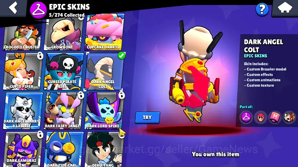 Brawl Stars Accounts 4480 Trophy|36 Brawlers 3 Max|Edgar Full Buffies|1 image 15