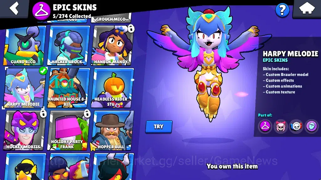 Brawl Stars Accounts 4480 Trophy|36 Brawlers 3 Max|Edgar Full Buffies|1 image 17