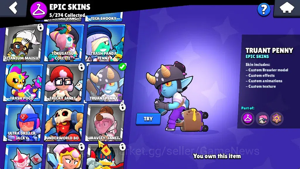 Brawl Stars Accounts 4480 Trophy|36 Brawlers 3 Max|Edgar Full Buffies|1 image 19