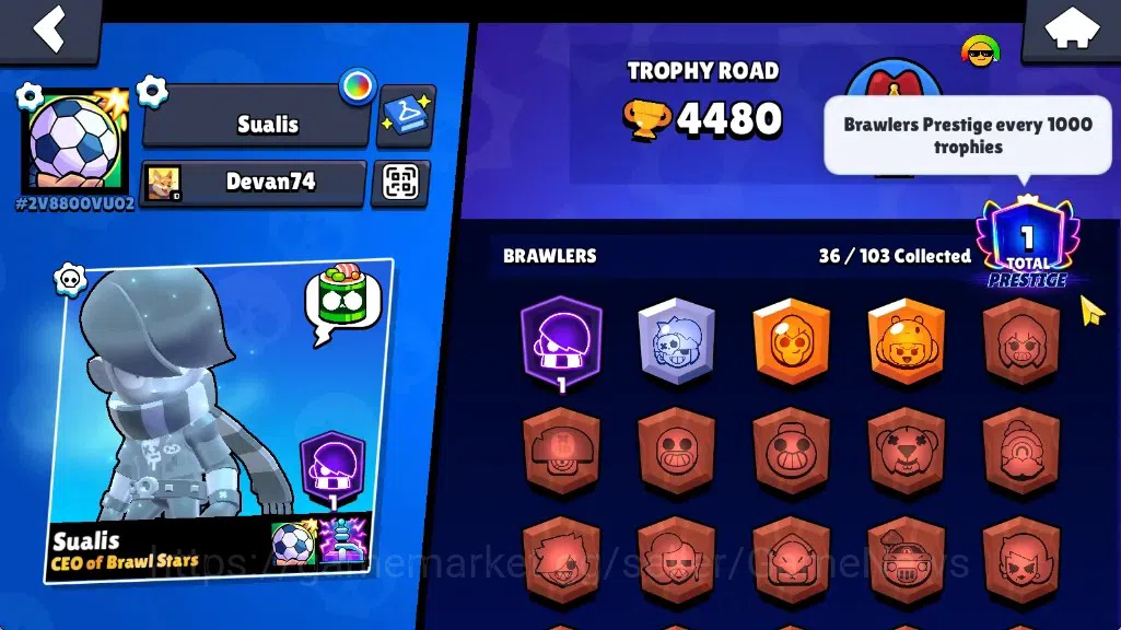 Brawl Stars Accounts 4480 Trophy|36 Brawlers 3 Max|Edgar Full Buffies|1 image 3