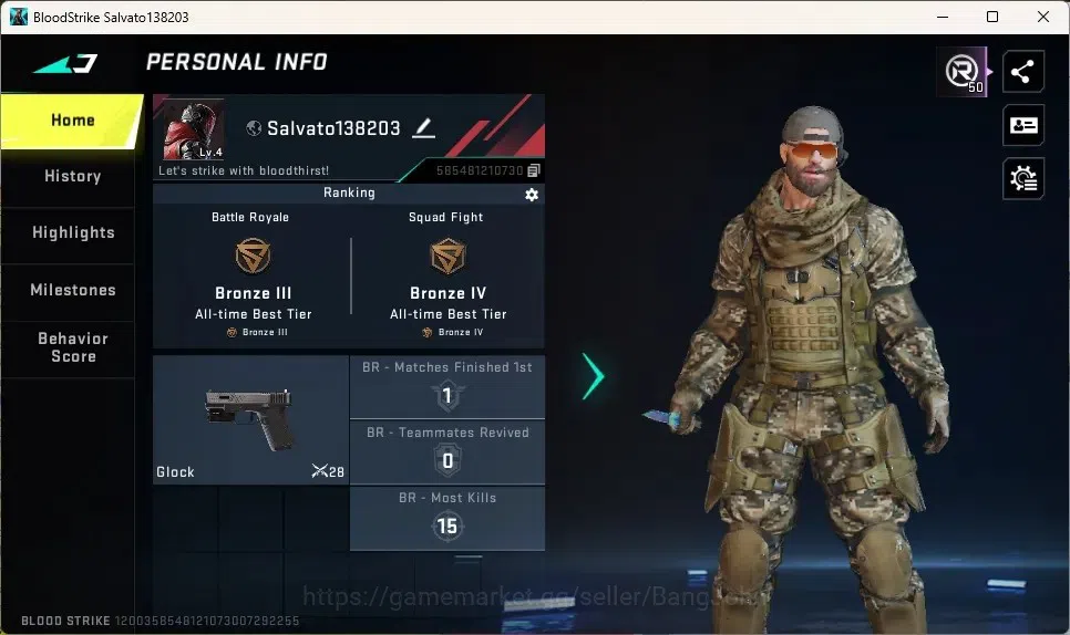 Blood Strike Accounts Rare Skin ASIA | 1 Ultra Melee: Butterfly Knife|1 Name Changing Card|1 Epic Loot Crate|Check SS BS2448B 1