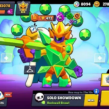 Brawl Stars Accounts Trophy 13078|51 Brawlers|11Max(Shelly,Brock,Jessie,ETC)|1Hypercharge,2Legendary,4Mythic,37Epic Skins|8K