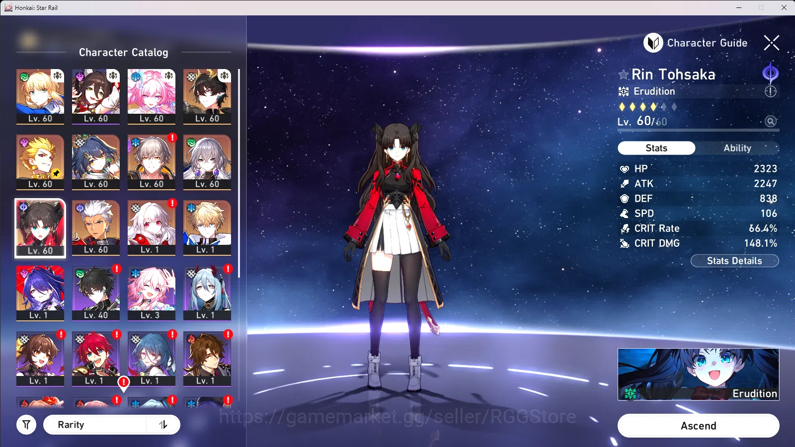 Honkai Star Rail Accounts Mid Game Asia/TL 50 Hold Exp/Full Collab Chars - E6 Rin sign, E0 Archer sign, E0 Gilga, E0 Saber 1