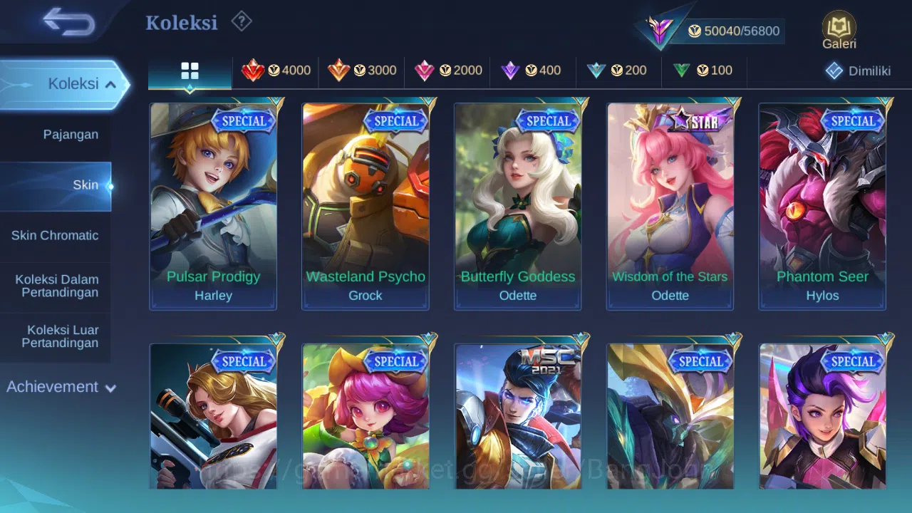 Mobile Legends: Bang Bang Accounts Hero 92 Skin 200 | KOF Dyrroth, Karina | CC Nata | image 10
