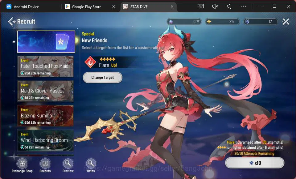 Mongil:Star Dive Accounts Global | Lv 42 Mid Game | 5 SSR (Esther+A1, Flare+ image 13