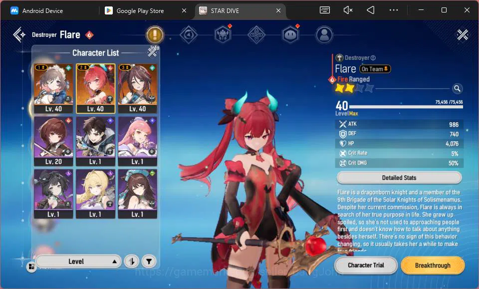 Mongil:Star Dive Accounts Global | Lv 42 Mid Game | 5 SSR (Esther+A1, Flare+ image 16