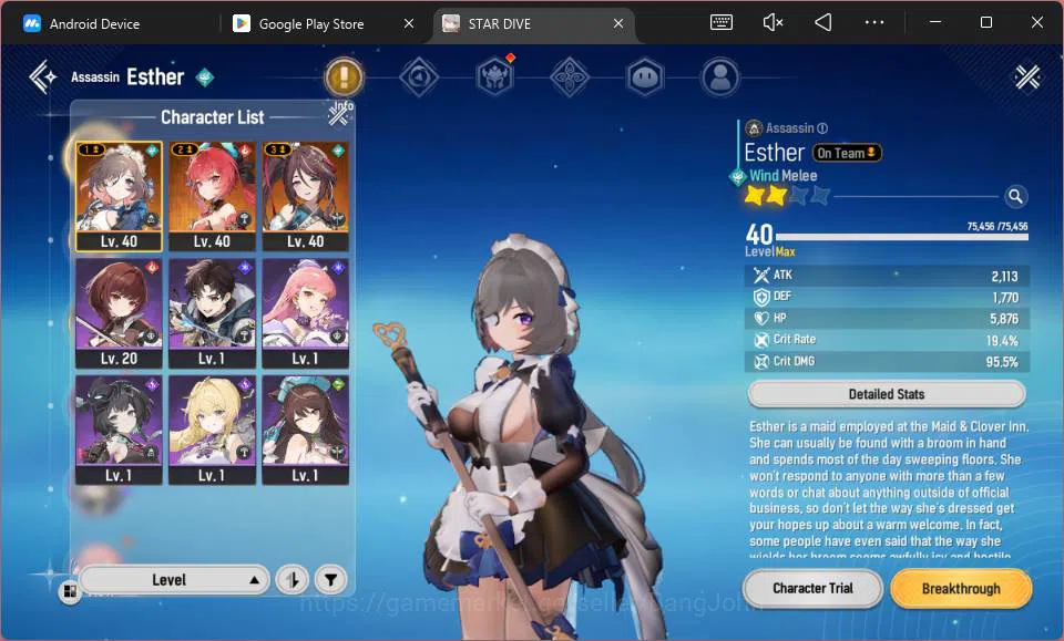 Mongil:Star Dive Accounts Global | Lv 42 Mid Game | 5 SSR (Esther+A1, Flare+ image 17
