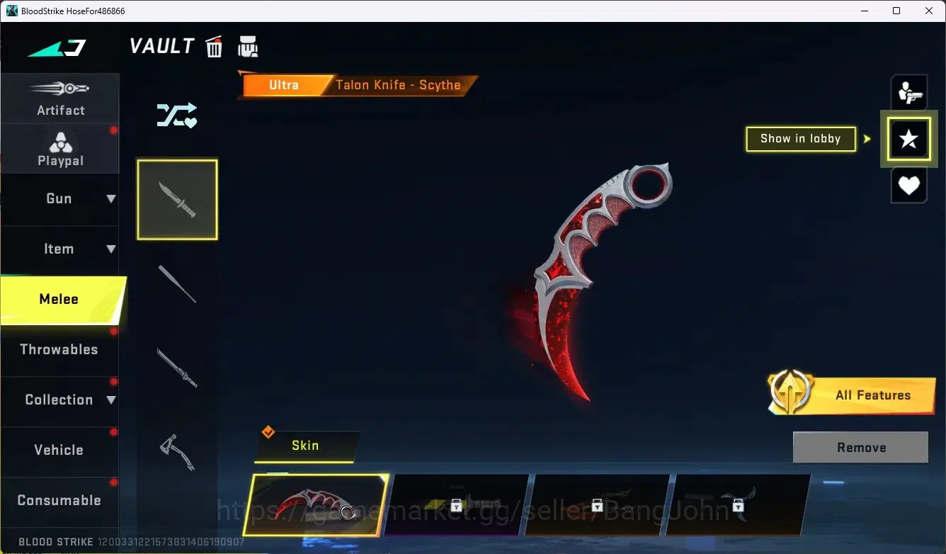 Blood Strike Accounts ASIA |Ultra Talon Knife-Scythe|2 Legend Gun|Collab image 6