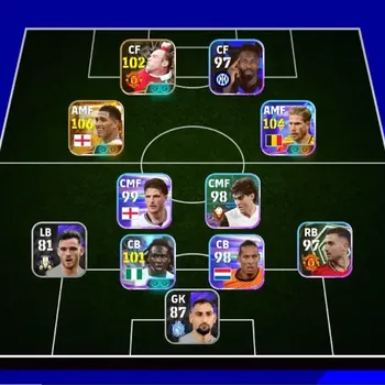 eFootball Accounts High-End Mobile |PW 2986|BIGT Bellingham,Epic Rooney,Shwt KevindeBruyne CalvinBassey