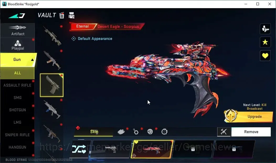 Blood Strike Accounts ASIA|ETERNAL Deagle-Scorpius|Collab 7DS[Kar98K,QBZ image 8