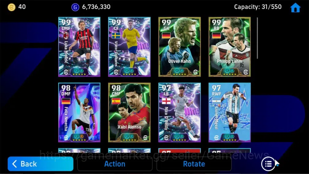 eFootball Accounts Legends & Iconic Players Android|Big Time(Raul)|15Epic,Oliver Kahn,Phillip Lahm,Xabi Alonso,Steven 6