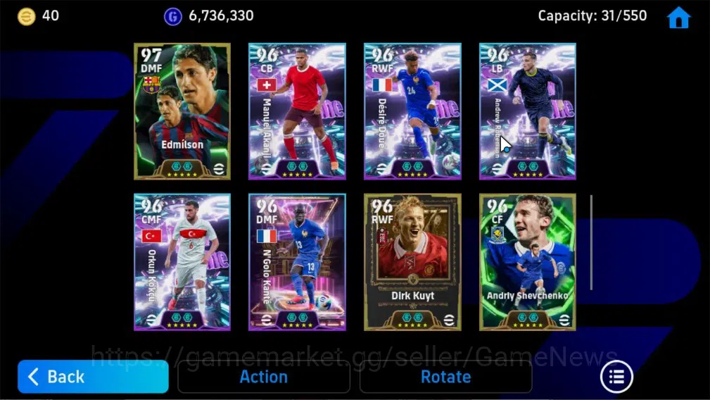 eFootball Accounts Legends & Iconic Players Android|Big Time(Raul)|15Epic,Oliver Kahn,Phillip Lahm,Xabi Alonso,Steven 9