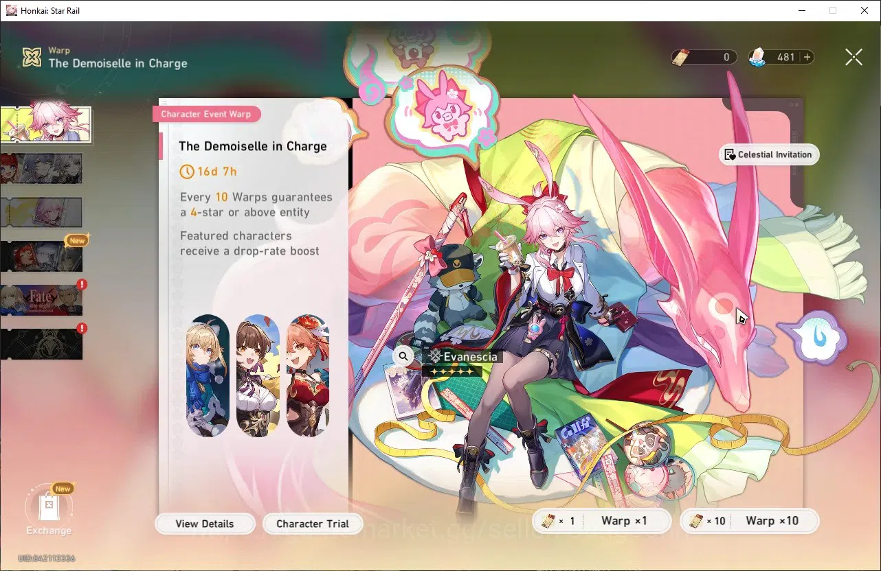 Honkai Star Rail Accounts ASIA | TL 37 | Evancescia+Sign | Sunday+Sign, Huoh image 1