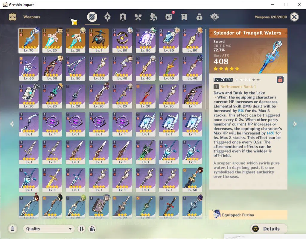 Genshin Impact Accounts Mid Game ASIA |AR 55| 6 Limited +3(*5Weapon)|Furina+Sign,Nauvillette,Arlecchino,Navia,Etc||Reoni 4