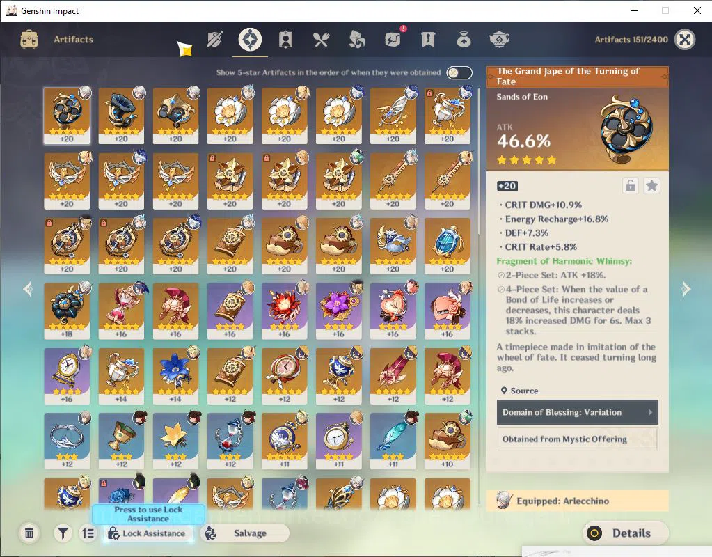 Genshin Impact Accounts Mid Game ASIA |AR 55| 6 Limited +3(*5Weapon)|Furina+Sign,Nauvillette,Arlecchino,Navia,Etc||Reoni 5