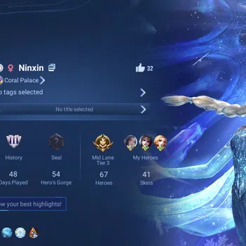 Honor of Kings Accounts Rare Skin Global Hero 67 Skin 41: Flawless Lady Zhen (Elsa Frozen) TIGER Luban, Legend Lady Sun, LOM