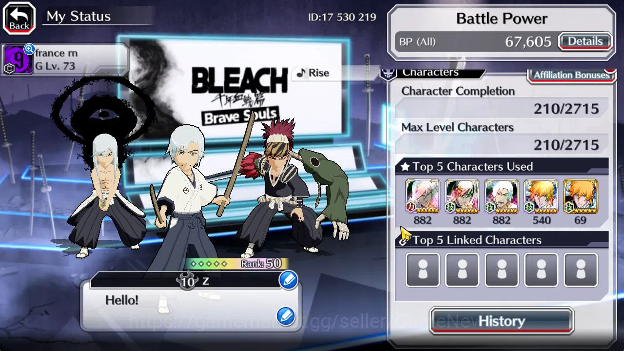 Bleach: Brave Souls Accounts Starter [GLOBAL]6K Orb+Fresh All Story|SoulReaper(Shunsui,Lv200 Izuru),TYBW25 3