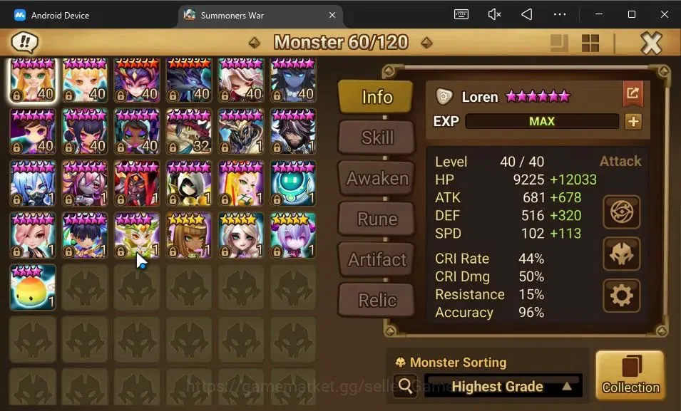 Summoners War: Sky Arena Accounts GLOBAL Lv 53|2 LD[Nigong,Wolyung]|24 Total NB5[Shi image 11