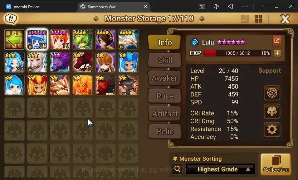 Summoners War: Sky Arena Accounts GLOBAL Lv 53|2 LD[Nigong,Wolyung]|24 Total NB5[Shi image 12