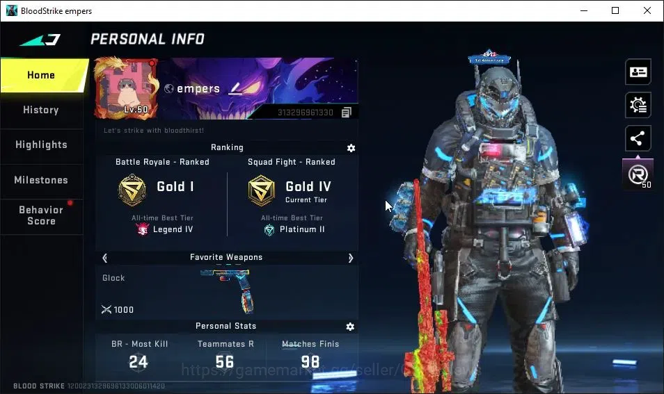 Blood Strike Accounts ASIA|9 ULTRA[JET,NACHO,VAL,VOLT,ZERO,QBZ95,AR97,UR image 2