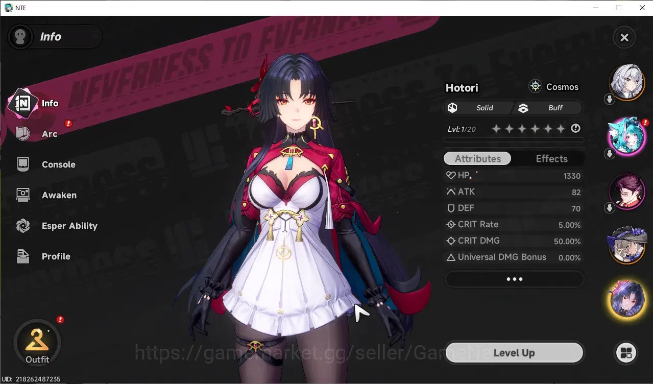 Neverness to Everness Accounts GLOBAL America|HL 3|2 S-Class Hotori+Skin,Jiuyuan| image 3