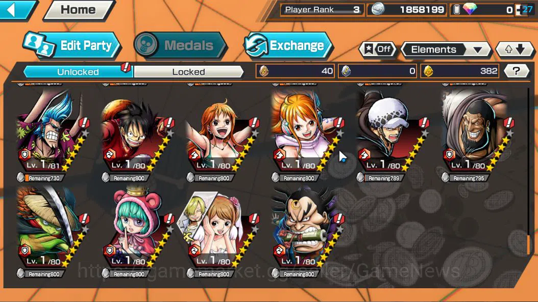 One Piece Bounty Rush Accounts Global|3 EX|5Elder Saturn,[Borsalino],GP Edward Ne image 12
