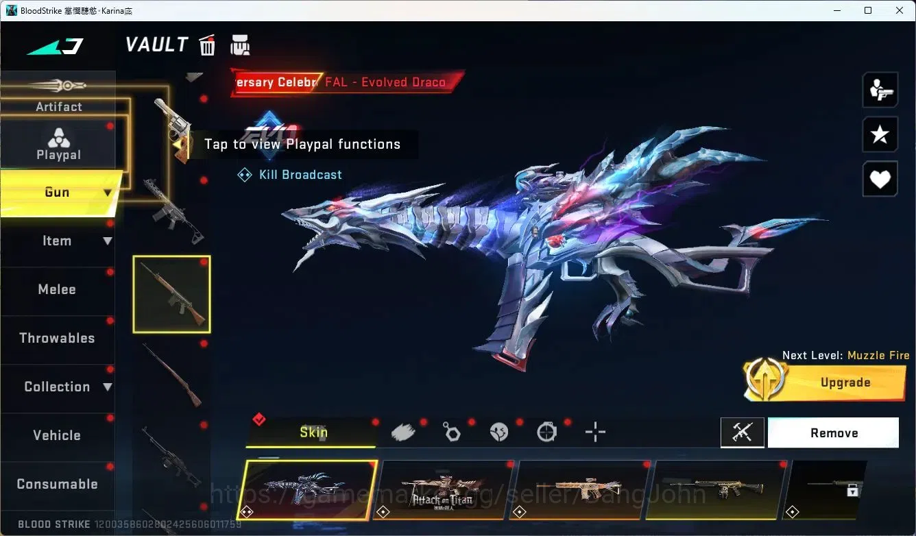 Blood Strike Accounts ASIA |1 ETERNAL|COLLAB VOLT-IZANA KUROKAWA | FAL-E image 15