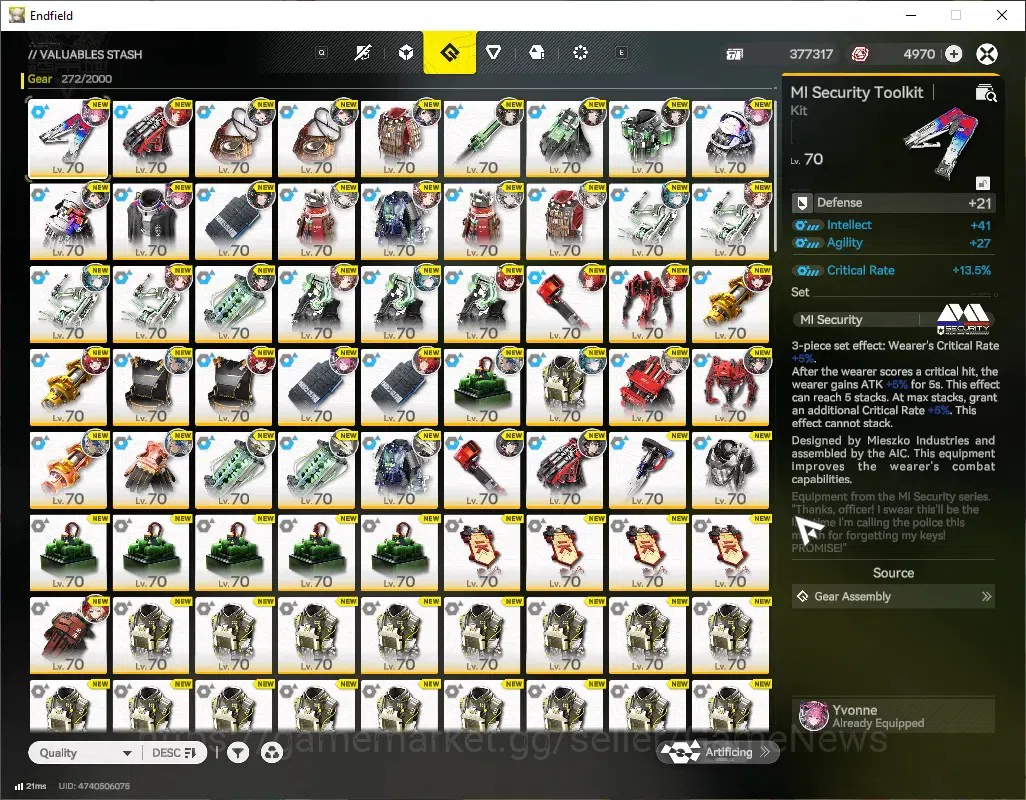Arknights: Endfield Accounts ASIA|Pull Ready|Ori 17+Oro 4k|Lv 60|10 SSR(6Limit) image 8