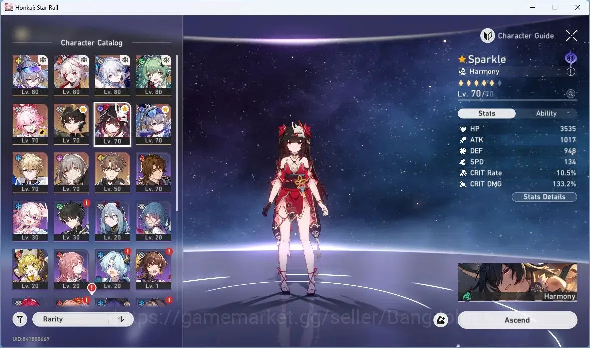 Honkai Star Rail Accounts ASIA | TL61 | Silver Wolf Lv80, Yao Guang Lv80, Hu image 8