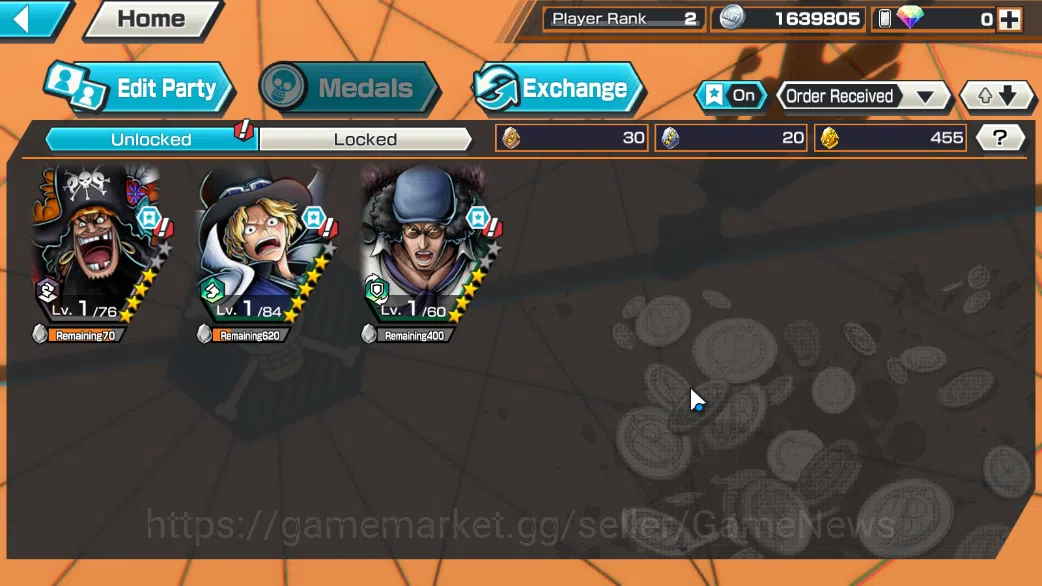 One Piece Bounty Rush Accounts Global|3 EX|TFE Marshal D.Teach,BP Kuzan,Flame Emp image 3