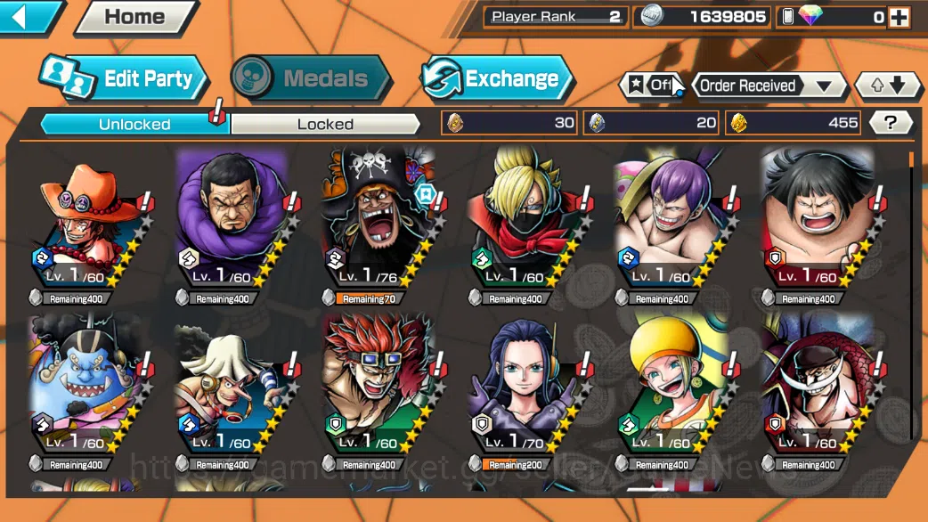 One Piece Bounty Rush Accounts Global|3 EX|TFE Marshal D.Teach,BP Kuzan,Flame Emp image 4