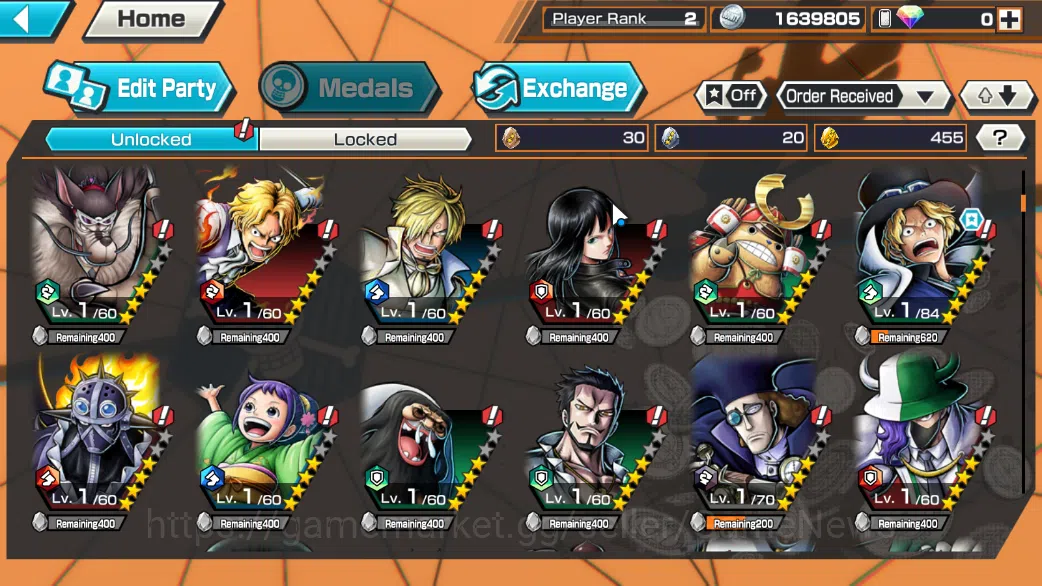 One Piece Bounty Rush Accounts Global|3 EX|TFE Marshal D.Teach,BP Kuzan,Flame Emp image 5