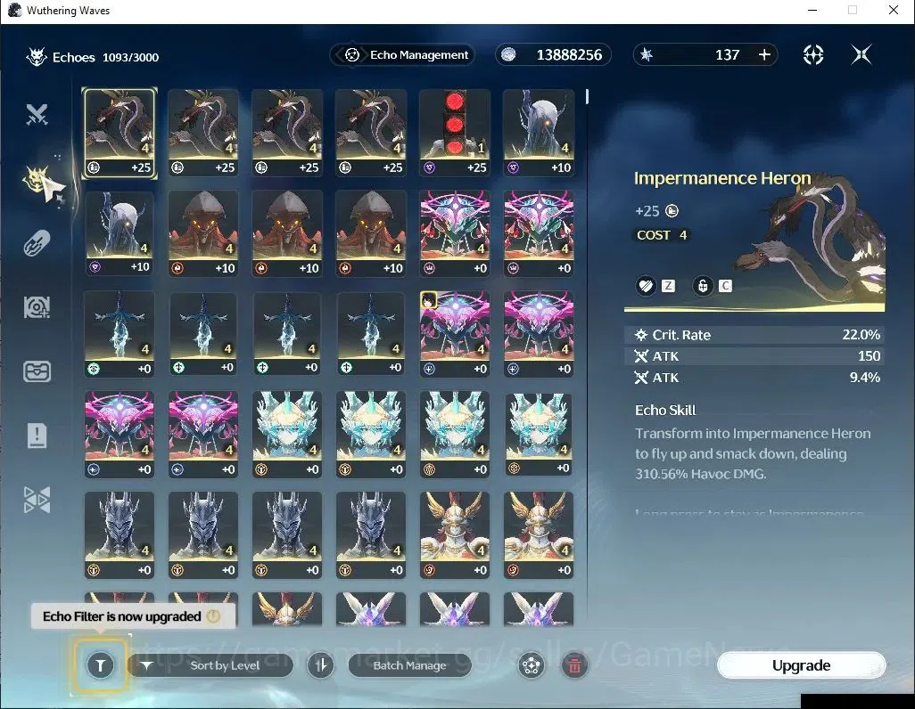 Wuthering Waves Accounts Starter EU | UL 47 | 1 Limited | [Hiyuki R4 + Sign] | Data Bank Lv 30 | MC Female | Log Kuro 6