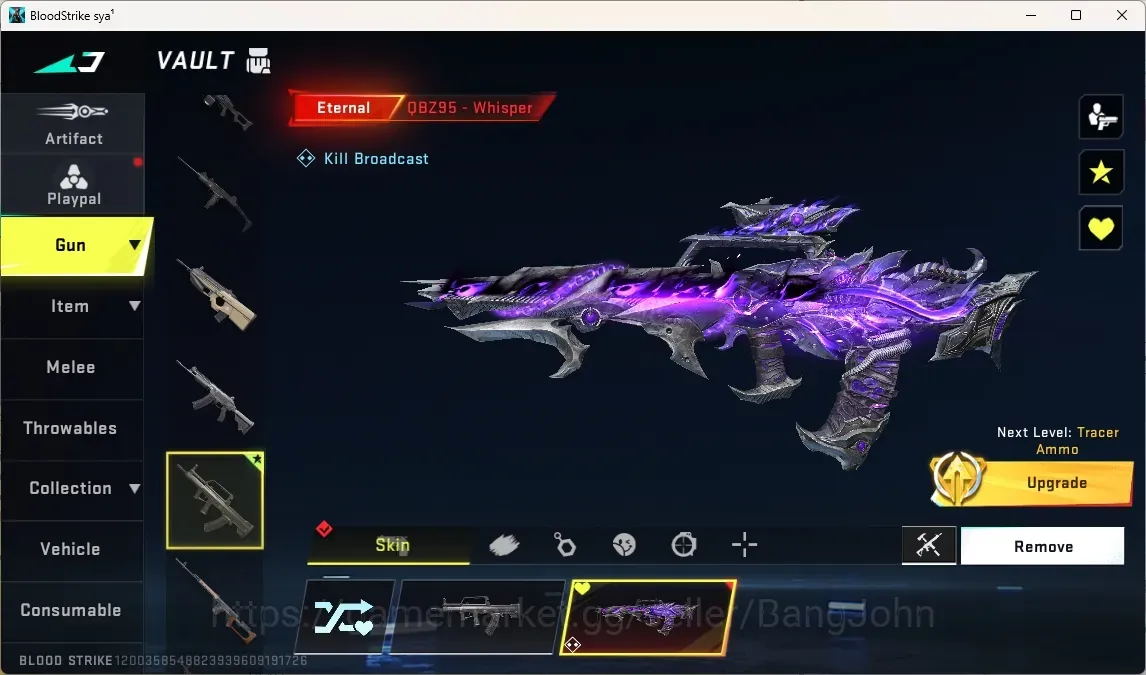 Blood Strike Accounts Others ASIA | Eternal QBZ95 - Whisper Lv.2 | 2 Ultra Gun: Galil - Luchador,Galil - Knight | 1 Ultra 1