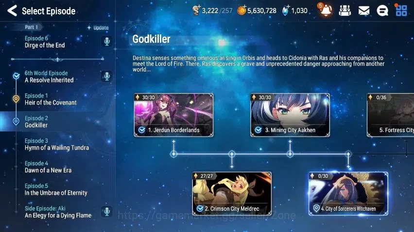 Epic Seven Accounts Starter Global unver|starter PoH+Bless ON|6ML (Monarch Iseria, Peira, Elena, Ludwig Etc.)|276 MM+15 12