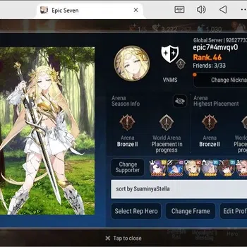 Epic Seven Accounts Starter Global unver|starter PoH+Bless ON|6ML (Monarch Iseria, Peira, Elena, Ludwig Etc.)|276 MM+15