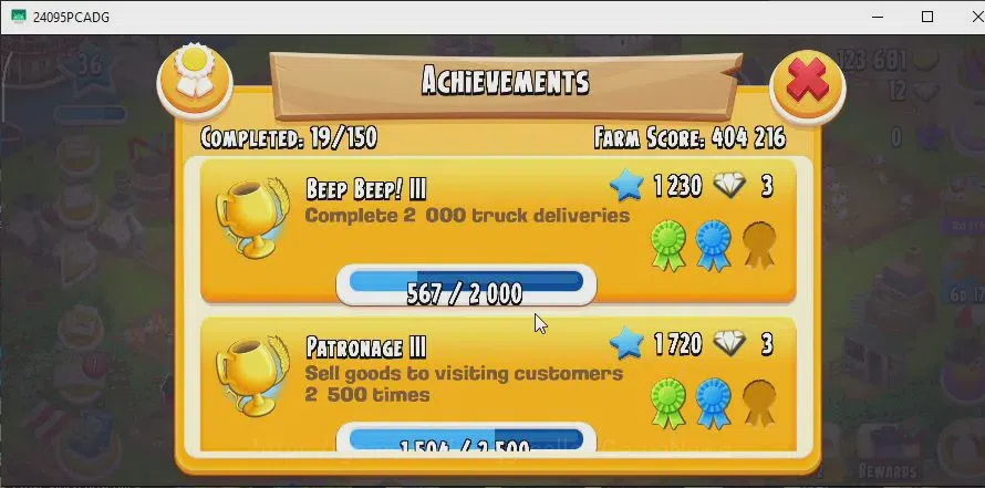 Hay Day Accounts Level 36 | Barn Storage 1000 + Silo Storage 500 | 123,6k Coins,12 Dm |CN ON|Log Supercell ID|Take 10