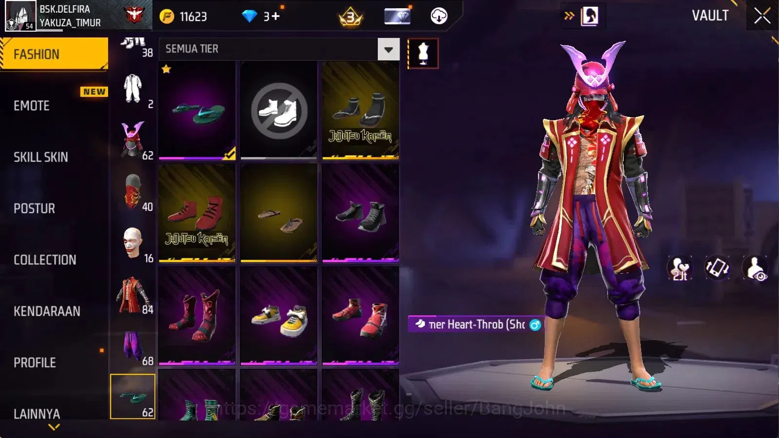 Free Fire Accounts Indonesia | M1887 Hand of Hope| Vault 143 | Bundle image 11