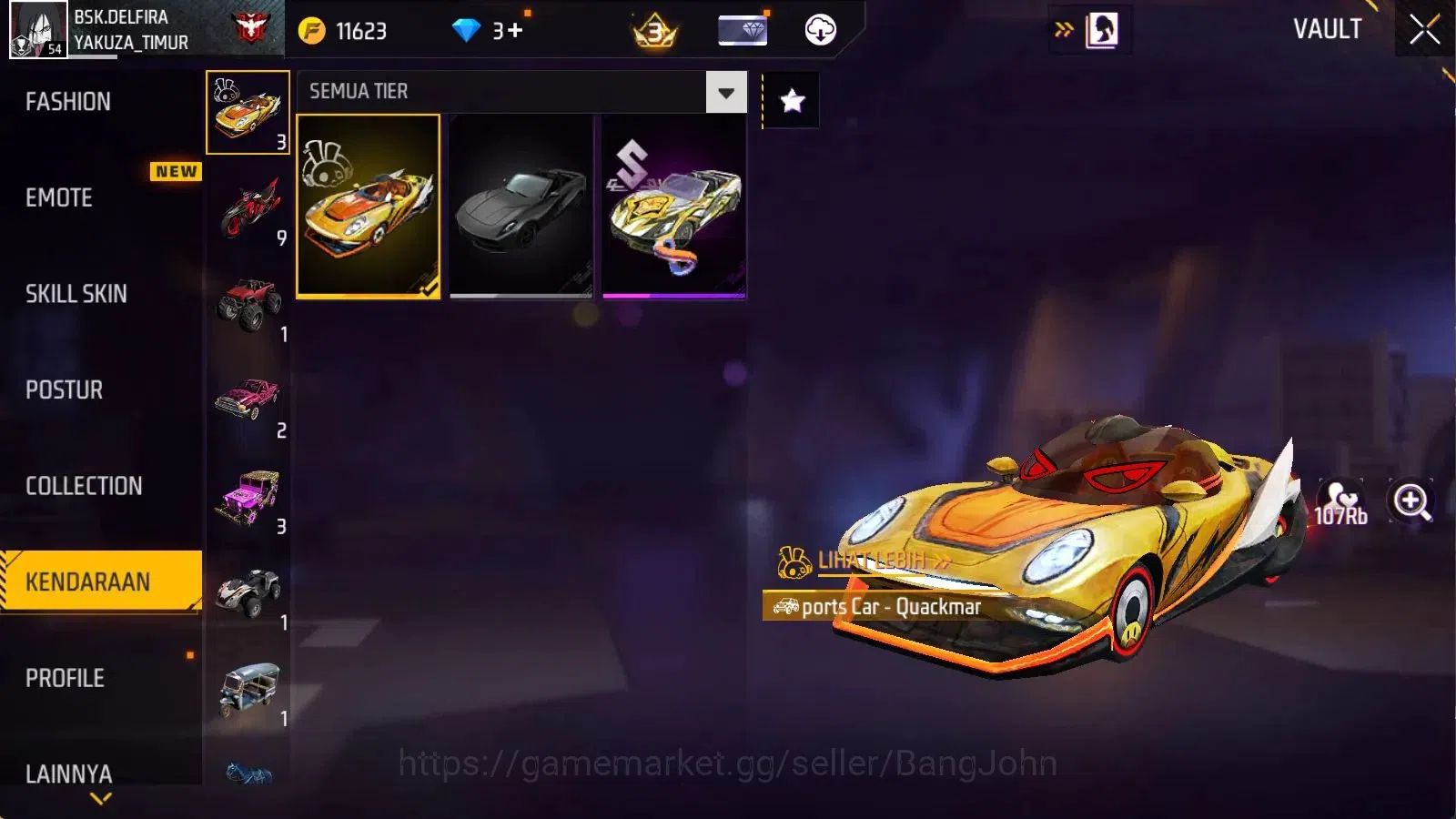 Free Fire Accounts Indonesia | M1887 Hand of Hope| Vault 143 | Bundle image 13