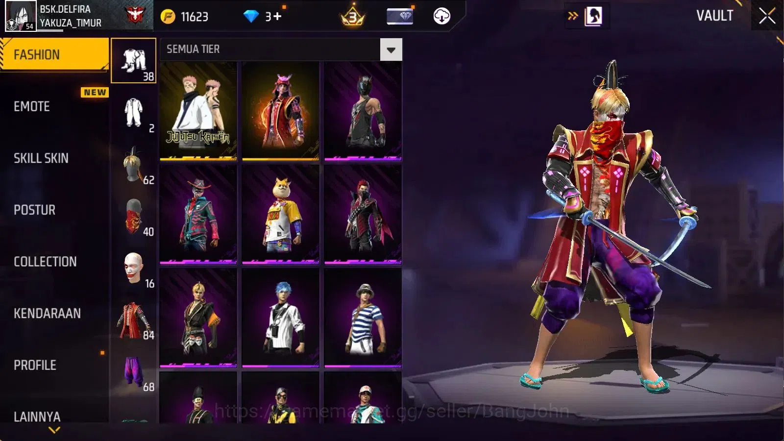 Free Fire Accounts Indonesia | M1887 Hand of Hope| Vault 143 | Bundle image 4