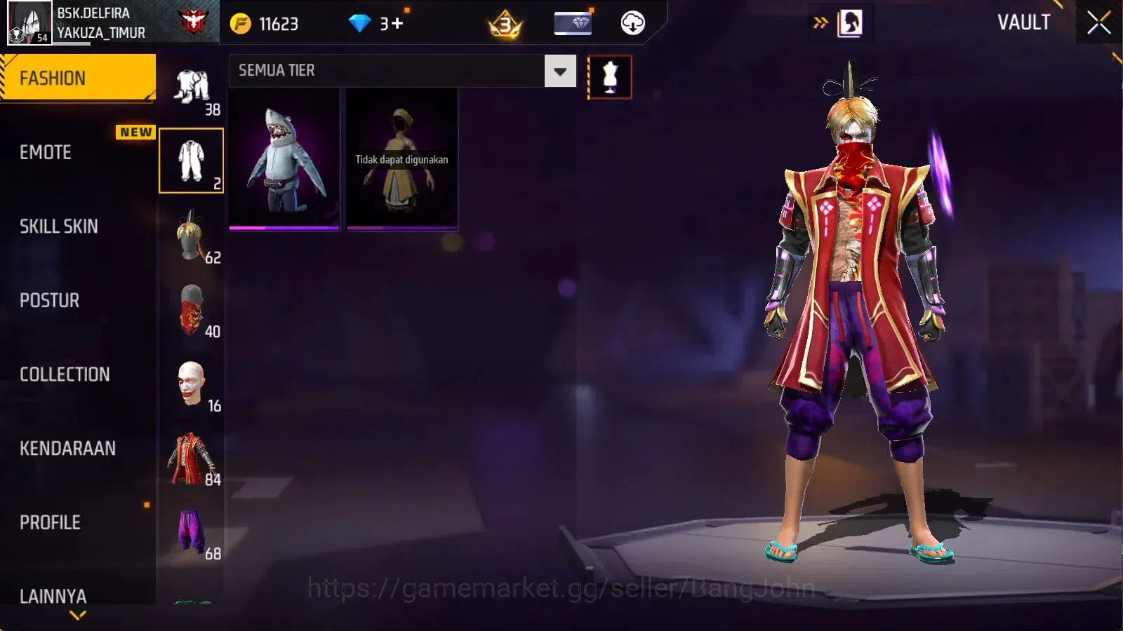 Free Fire Accounts Indonesia | M1887 Hand of Hope| Vault 143 | Bundle image 5