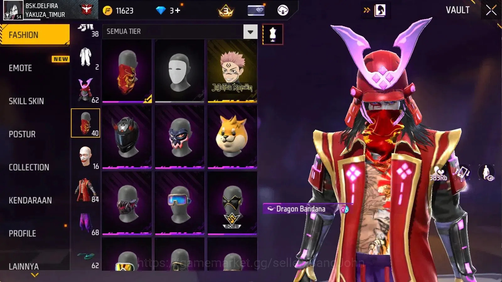 Free Fire Accounts Indonesia | M1887 Hand of Hope| Vault 143 | Bundle image 7