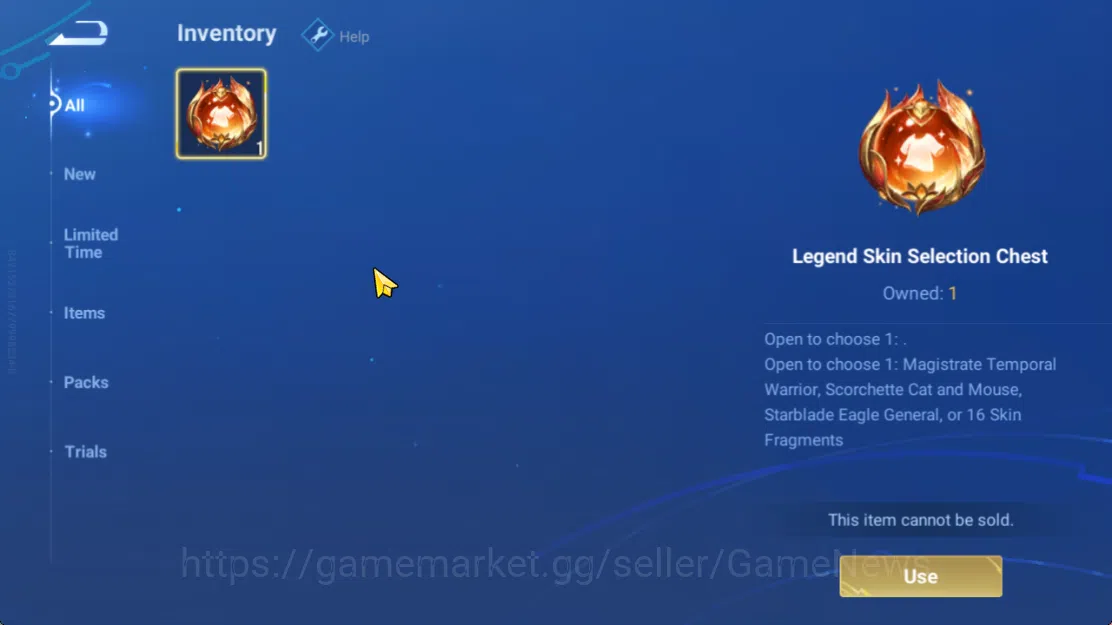 Honor of Kings Accounts Hero 7 |Starter with Legend Skin Selection Chest(D image 3