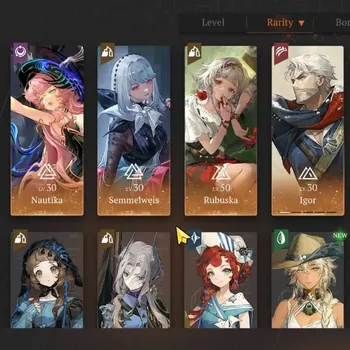 Reverse: 1999 Accounts Midgame Global|Lv 32|Team Bloodtithe|13 SSR 2 Limited|Rhiannon,Nautika +Psy|Igor P1,Barcarola