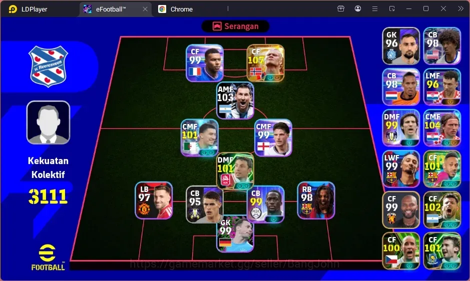 eFootball Accounts High-End Android|PW 3111|BigT Haaland,ShwTL Modric,Epic Aguero,Epic MV Bommel,Epic J Koller,Epic 1