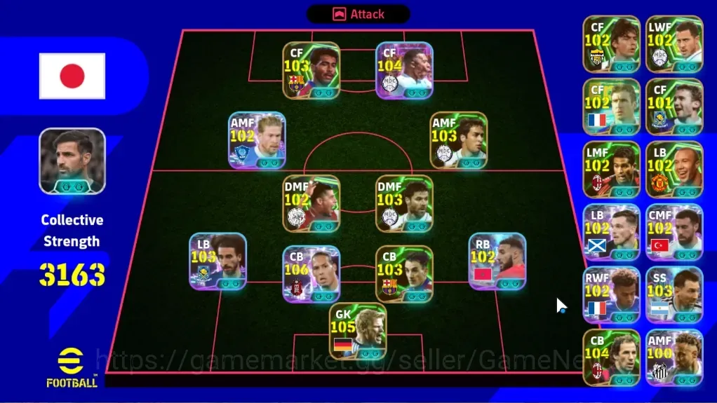 eFootball Accounts Legends & Iconic Players Android|Power 3163|16 Show Time Virgil Van Dijk,Kylian Mbappe,Marc Cucurella|18 1